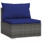 vidaXL Set de muebles de jardín 12 pzas cojines ratán sintético gris vidaXL Set de muebles de jardín 12 pzas cojines ratán sintético gris
