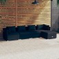 vidaXL Set de muebles de jardín 5 pzas y cojines ratán sintético negro vidaXL Set de muebles de jardín 5 pzas y cojines ratán sintético negro