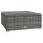 vidaXL Set de sofás de jardín 5 piezas y cojines ratán sintético gris vidaXL Set de sofás de jardín 5 piezas y cojines ratán sintético gris