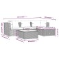 vidaXL Set de sofás de jardín 5 piezas y cojines ratán sintético gris vidaXL Set de sofás de jardín 5 piezas y cojines ratán sintético gris