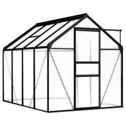 vidaXL Invernadero de aluminio gris antracita 4,75 m²