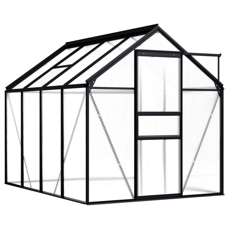 vidaXL Invernadero de aluminio gris antracita 4,75 m² vidaXL Invernadero de aluminio gris antracita 4,75 m²