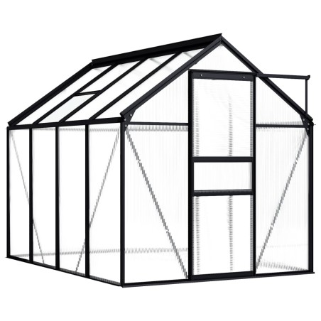 vidaXL Invernadero de aluminio gris antracita 4,75 m²
