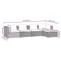 vidaXL Set de muebles de jardín 5 pzas y cojines ratán sintético gris vidaXL Set de muebles de jardín 5 pzas y cojines ratán sintético gris