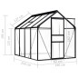 vidaXL Invernadero de aluminio gris antracita 4,75 m² vidaXL Invernadero de aluminio gris antracita 4,75 m²