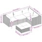 vidaXL Set de muebles de jardín 5 pzas y cojines ratán sintético negro