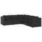 vidaXL Set de muebles de jardín 5 pzas y cojines ratán sintético negro vidaXL Set de muebles de jardín 5 pzas y cojines ratán sintético negro