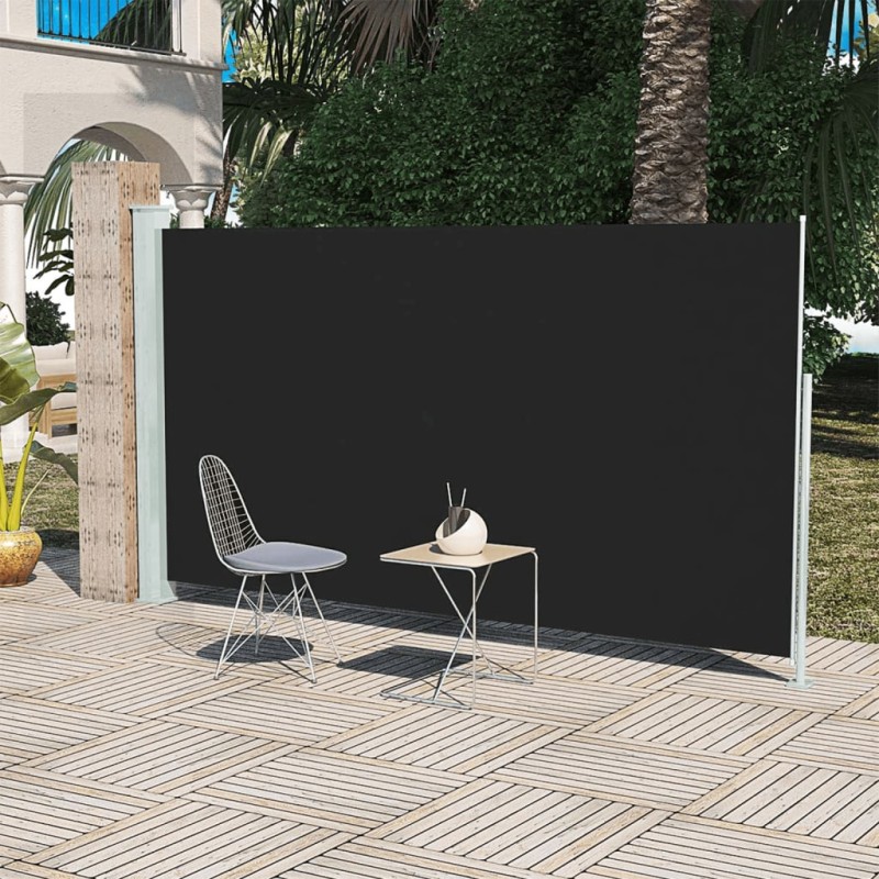 vidaXL Toldo lateral retráctil de jardín negro160x300 cm vidaXL Toldo lateral retráctil de jardín negro160x300 cm