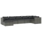 vidaXL Set de muebles de jardín 7 pzas y cojines ratán sintético gris vidaXL Set de muebles de jardín 7 pzas y cojines ratán sintético gris