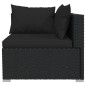 vidaXL Set de muebles de jardín y cojines 7 pzas ratán sintético negro vidaXL Set de muebles de jardín y cojines 7 pzas ratán sintético negro