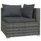 vidaXL Set de muebles de jardín 11 pzas y cojines ratán sintético gris vidaXL Set de muebles de jardín 11 pzas y cojines ratán sintético gris