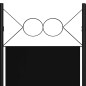 vidaXL Biombo divisor de 6 paneles negro 240x180 cm vidaXL Biombo divisor de 6 paneles negro 240x180 cm
