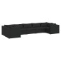 vidaXL Set de muebles de jardín 7 pzas y cojines ratán sintético negro vidaXL Set de muebles de jardín 7 pzas y cojines ratán sintético negro