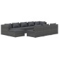 vidaXL Set de muebles de jardín 10 pzas y cojines ratán sintético gris vidaXL Set de muebles de jardín 10 pzas y cojines ratán sintético gris