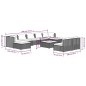 vidaXL Set de muebles de jardín 10 pzas y cojines ratán sintético gris vidaXL Set de muebles de jardín 10 pzas y cojines ratán sintético gris