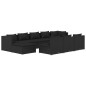 vidaXL Set de muebles de jardín 10 pzas cojines ratán sintético negro vidaXL Set de muebles de jardín 10 pzas cojines ratán sintético negro