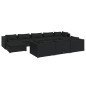 vidaXL Set de muebles de jardín 10 pzas cojines ratán sintético negro