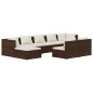 vidaXL Set muebles de jardín 9 piezas y cojines ratán sintético marrón vidaXL Set muebles de jardín 9 piezas y cojines ratán sintético marrón