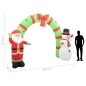 vidaXL Arco de Navidad inflable Papá Noel y muñeco de nieve LED 223 cm vidaXL Arco de Navidad inflable Papá Noel y muñeco de nieve LED 223 cm