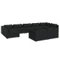vidaXL Set de muebles de jardín 9 pzas y cojines ratán sintético negro vidaXL Set de muebles de jardín 9 pzas y cojines ratán sintético negro