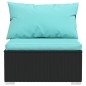 vidaXL Set de muebles de jardín 12 pzas cojines ratán sintético negro vidaXL Set de muebles de jardín 12 pzas cojines ratán sintético negro
