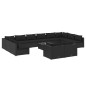 vidaXL Set de muebles de jardín 13 pzas cojines ratán sintético negro vidaXL Set de muebles de jardín 13 pzas cojines ratán sintético negro