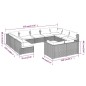 vidaXL Set de muebles de jardín 11 pzas cojines ratán sintético marrón