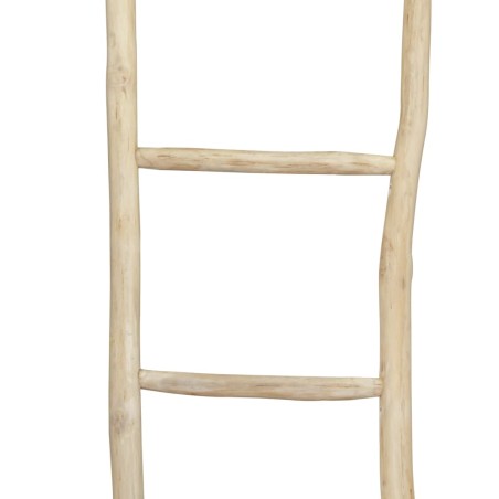 vidaXL Escalera toallero con 5 peldaños teca 45x150 cm natural