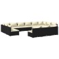 vidaXL Set de muebles de jardín 13 pzas cojines ratán sintético negro vidaXL Set de muebles de jardín 13 pzas cojines ratán sintético negro