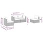 vidaXL Set muebles de jardín 4 piezas y cojines ratán sintético marrón