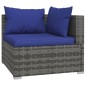vidaXL Set de sofás de jardín 6 piezas y cojines ratán sintético gris vidaXL Set de sofás de jardín 6 piezas y cojines ratán sintético gris