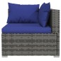 vidaXL Set de sofás de jardín 6 piezas y cojines ratán sintético gris vidaXL Set de sofás de jardín 6 piezas y cojines ratán sintético gris