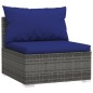 vidaXL Set de sofás de jardín 6 piezas y cojines ratán sintético gris vidaXL Set de sofás de jardín 6 piezas y cojines ratán sintético gris