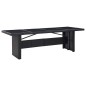 vidaXL Mesa de jardín ratán sintético y vidrio negra 240x90x74 cm vidaXL Mesa de jardín ratán sintético y vidrio negra 240x90x74 cm