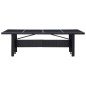 vidaXL Mesa de jardín ratán sintético y vidrio negra 240x90x74 cm vidaXL Mesa de jardín ratán sintético y vidrio negra 240x90x74 cm