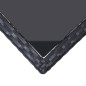 vidaXL Mesa de jardín ratán sintético y vidrio negra 240x90x74 cm vidaXL Mesa de jardín ratán sintético y vidrio negra 240x90x74 cm