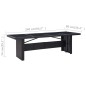 vidaXL Mesa de jardín ratán sintético y vidrio negra 240x90x74 cm vidaXL Mesa de jardín ratán sintético y vidrio negra 240x90x74 cm