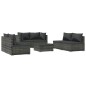 vidaXL Set de muebles de jardín 7 pzas y cojines ratán sintético gris vidaXL Set de muebles de jardín 7 pzas y cojines ratán sintético gris
