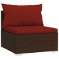 vidaXL Set muebles de jardín 8 piezas y cojines ratán sintético marrón vidaXL Set muebles de jardín 8 piezas y cojines ratán sintético marrón