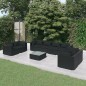 vidaXL Set de muebles de jardín 9 pzas y cojines ratán sintético negro vidaXL Set de muebles de jardín 9 pzas y cojines ratán sintético negro