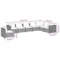 vidaXL Set de muebles de jardín 8 pzas y cojines ratán sintético gris vidaXL Set de muebles de jardín 8 pzas y cojines ratán sintético gris