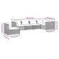 vidaXL Set de muebles de jardín 6 pzas y cojines ratán sintético gris