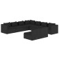 vidaXL Set de muebles de jardín 9 pzas y cojines ratán sintético negro vidaXL Set de muebles de jardín 9 pzas y cojines ratán sintético negro