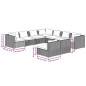 vidaXL Set de muebles de jardín 9 pzas y cojines ratán sintético negro vidaXL Set de muebles de jardín 9 pzas y cojines ratán sintético negro