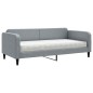 vidaXL Sofá cama con colchón tela gris claro 90x200 cm