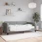 vidaXL Sofá cama con colchón tela gris claro 100x200 cm