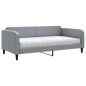 vidaXL Sofá cama con colchón tela gris claro 100x200 cm