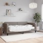 vidaXL Sofá cama con colchón tela gris taupe 90x200 cm