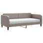 vidaXL Sofá cama con colchón tela gris taupe 90x200 cm