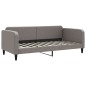 vidaXL Sofá cama con colchón tela gris taupe 90x200 cm